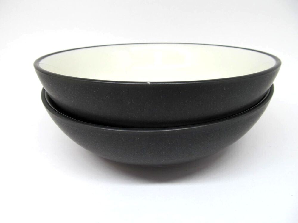 Noritake Colorwave Graphite 7" Coupe Cereal Bowls Set Of 2